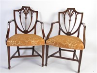 Pair of Hepplewhite Style Shield Back Chairs