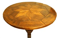FRENCH STYLE PARQUET TOP DINING TABLE