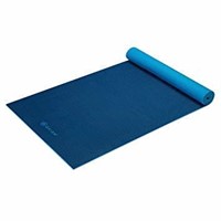 Gaiam Premium Solid Two-Sided Yoga Mat, Navy/Blue,