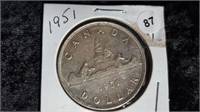 1951 SILVER DOLLAR