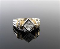 14K Yellow/White Gold Diamond Ring