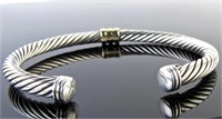 David Yurman Sterling/14K Classic Cable Bracelet