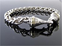 David Yurman 14K/Sterling Cable Link Bracelet