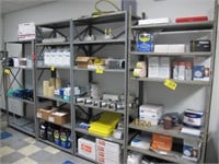 (4) Sections Industrial Shelving w/ Contents