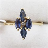 $1000 14K Sapphire And Diamond  Ring