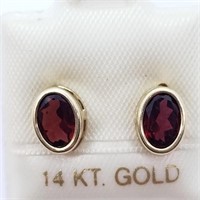 $360 14K Garnet Earrings
