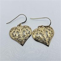 $120 S/Sil Heart Shaped  Earrings