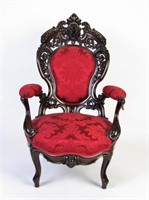 Laminated Rosewood Gent's Chair, Attrib Meeks