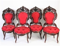 Set- Laminated Rosewood Side Chairs, Attrib Meeks