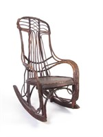 Antique Bent Willow Rocking Chair