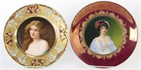 Two Royal Vienna Porcelain Portrait Plates