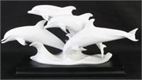 Kaiser Bisque Porcelain Dolphins Sculpture
