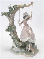 Lladro "Victorian Girl on Swing" Porcelain Figure