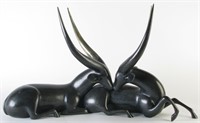 Loet Vanderveen Bronze "Bushbucks" Sculpture
