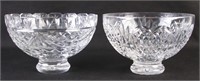 Two Waterford Crystal Pedestal Bowls