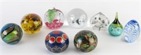 Group of Glass and Cloisonne Paperweights