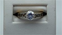 Cubic zirconia engagement style ring