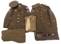WWII US ARMY NCO DRESS UNIFORM LOT