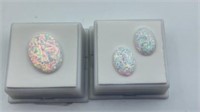 Lot of 3 Unset synthetic opals