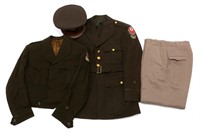 WWII US ARMY ETO OISE OFFICER DRESS UNIFORM LOT