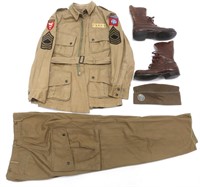 WWII US PARATROOPER 82nd AIRBORNE NAMED UNIFORM