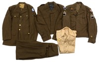 WWII US ARMY ENLISTED NCO UNIFORM MIXED LOT