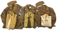 WWII US ARMY & AIRBORNE NCO UNIFORM MIXED LOT