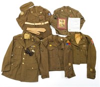 WWII US ARMY ENLISTED / NCO UNIFORM MIXED LOT