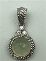 Judith Ripka Sterling and Chalcedony Pendant