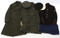 WWII USMC FMF PACIFIC GREEN AND BLUE UNIFORM SET