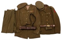 WWII BRITISH ARMY OFFICER SERVICE UNIFORM LOT OF 2
