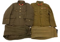 WWII JAPANESE ARMY OFFICER FIELD UNIFORM LOT OF 2