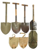 WWI & WWII US ARMY T-SHOVEL & E-TOOL MIXED LOT