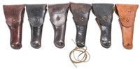 WWI & WWII COLT .45 REVOLVER LEATHER HOLSTER LOT