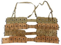 WWI & WWII US ARMY COMBAT AMMO BELT LOT OF 4