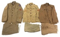WWI AEF US ARMY ENLISTED DRESS UNIFORM LOT OF 3