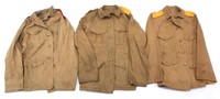 SPAN-AM WAR US ARMY M1899 KHAKI TUNIC LOT OF 3