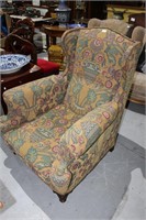 Large wingback armchair, Georgian style,