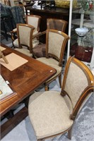 Set of 10 x French dining chairs,