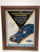 Vintage 1936 International Truck Ad -Framed