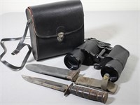 Mercury 10x50 Binoculars & Knife w/Sheath