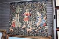 Wall tapestry showing medieval style