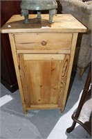 Antique Irish pine bedside cupboard,