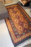 Afghan pure wool hand woven kilim rug