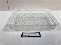 Pressed Glass Relish Dish