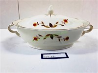 Hall's Jewel Tea Covered Oval Vegetable Bowl