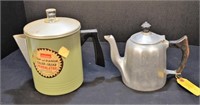 Vintage Aluminum "Wagner" Teapot & Percolator