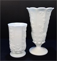 Westmoreland Milk Glass Vase and Add'l Vase