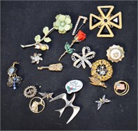 20 Vintage Costume Broches
