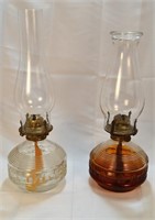 2 Old Oil Lamps 1 Farm Lamp & 1 Kaadam Light